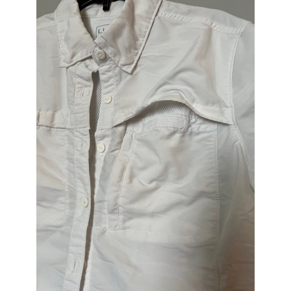 L.L. Bean white Button Up Shirt vented size S‎ - Picture 4 of 5